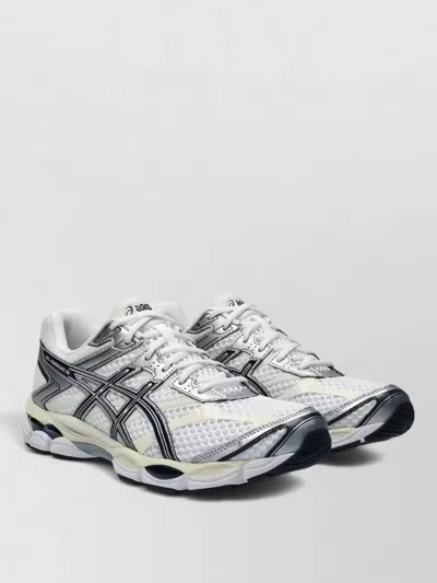 Asics Low Sneakers Mesh Panels Silk Nylon In Gray