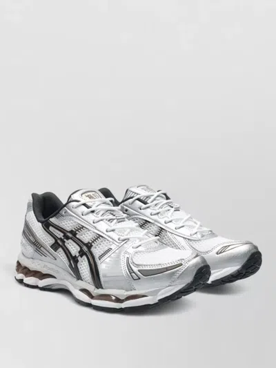 Asics Low Top Sneakers Mesh Upper Silk Nylon In Silver