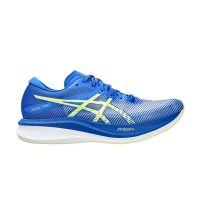 Pre-owned Asics Magic Speed 3 Wide 'illusion Blue Glow Yellow'
