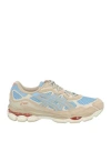 Asics Round-headed Sports Shoes In Beige