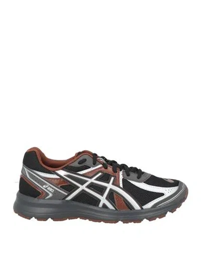 Asics Man Sneakers Black Size 5.5 Textile Fibers, Synthetic Material