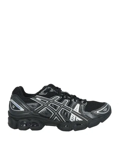 Asics Man Sneakers Black Size 9 Textile Fibers In Black