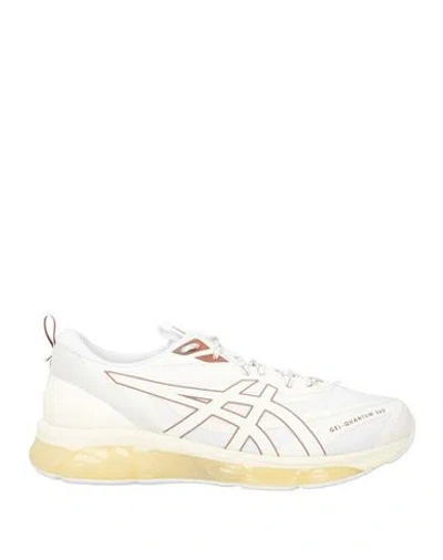 Asics Man Sneakers Cream Size 11 Textile Fibers In White