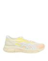 Asics Man Sneakers Cream Size 9 Textile Fibers In Multi