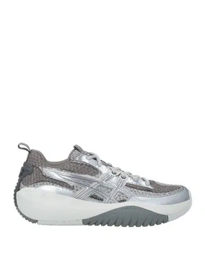 Asics Man Sneakers Grey Size 8.5 Textile Fibers, Synthetisches Material In Gray