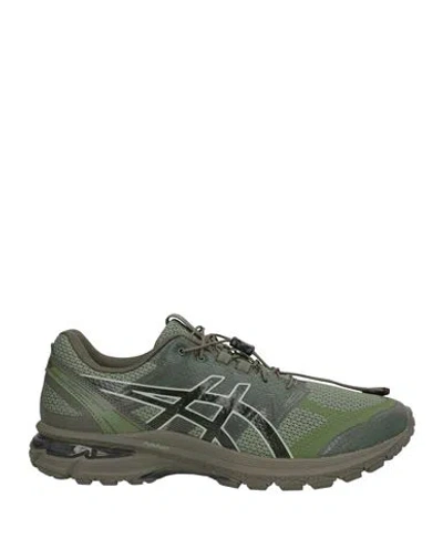 Asics Man Sneakers Military Green Size 8.5 Textile Fibers, Synthetisches Material