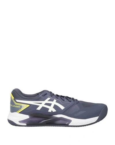 Asics Man Sneakers Navy Size 12 Textile Fibers, Rubber In Blue