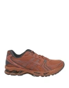 Asics Man Sneakers Rust Size 11 Textile Fibers In Red