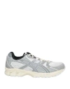 Asics Man Sneakers White Size 9 Textile Fibers, Synthetisches Material In Gray