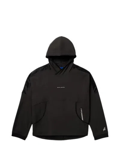 Asics Marjoram Logo-print Hoodie In Blue