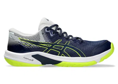 Pre-owned Asics Men's  Beyond Ff Sneakers In Blue Expanse/safety Yellow In Multi