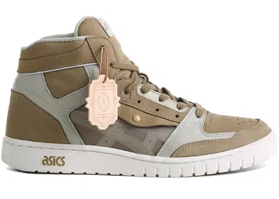 Pre-owned Asics Men's  Court Alphal Costs F/ce Sneakers In Camel/grey/white In Multi