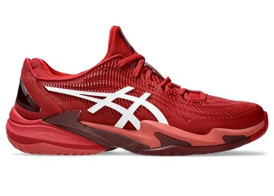Pre-owned Asics Men's  Court Ff 3 Novak Sneakers In Cranberry/white