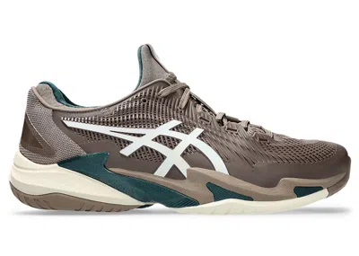 Pre-owned Asics Men's  Court Ff 3 Sneakers In Taupe Grey/white In Multi
