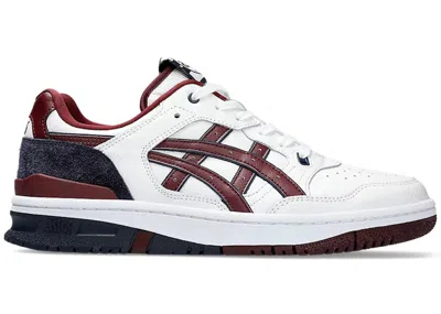 Pre-owned Asics Men's  Ex89 Burgundy Sneakers In White/port Royal In Multi