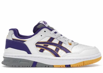 Pre-owned Asics Men's  Ex89 Los Angeles Lakers Sneakers In White/gentry Purple