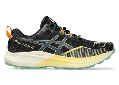 Pre-owned Asics Men's  Fuji Lite 4 Sneakers In Black/magnetic Blue