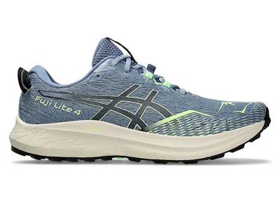 Pre-owned Asics Men's  Fuji Lite 4 Sneakers In Denim Blue/black