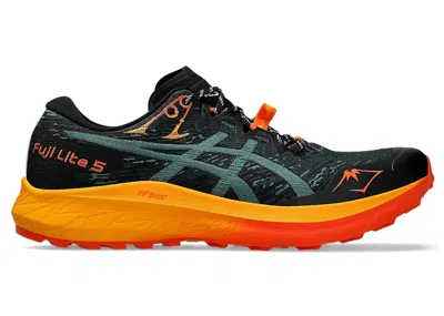 Pre-owned Asics Men's  Fuji Lite 5 Sneakers In Saxon Green/rainy Lake