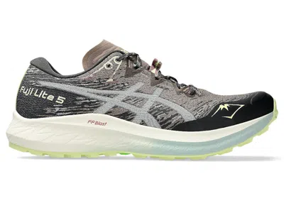 Pre-owned Asics Men's  Fuji Lite 5 Sneakers In Taupe Grey/cold Moss