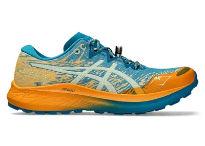 Pre-owned Asics Men's  Fuji Lite 5 Sneakers In Teal Blue/cool Matcha In Multi