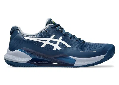 Pre-owned Asics Men's  Gelchallenger 14 Clay Sneakers In Mako Blue/white In Multi