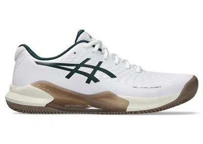 Pre-owned Asics Men's  Gelchallenger 14 Clay Sneakers In White/saxon Green In Multi