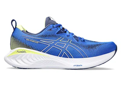 Pre-owned Asics Men's  Gelcumulus 25 Sneakers In Illusion Blue/glow Yellow