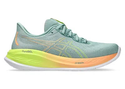 Pre-owned Asics Men's  Gelcumulus 26 Paris Sneakers In Light Celadon/safety Yellow
