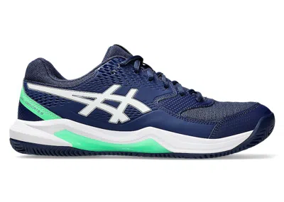 Pre-owned Asics Men's  Geldedicate 8 Clay Sneakers In Blue Expanse/white In Multi