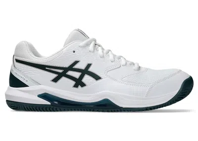 Pre-owned Asics Men's  Geldedicate 8 Clay Sneakers In White/saxon Green In Multi