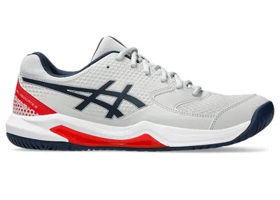 Pre-owned Asics Men's  Geldedicate 8 Pickleball Sneakers In Concrete/night Sky Blue