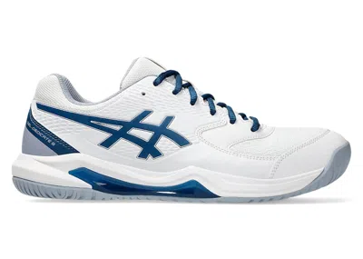 Pre-owned Asics Men's  Geldedicate 8 Sneakers In White/mako Blue