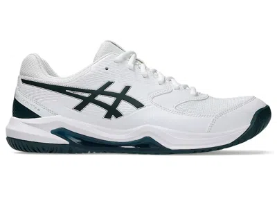 Pre-owned Asics Men's  Geldedicate 8 Sneakers In White/saxon Green