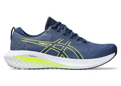 Pre-owned Asics Men's  Gelexcite 10 Sneakers In Blue Expanse/safety Yellow
