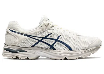 Pre-owned Asics Men's  Gelflux 4 Cream Sneakers In White/blue