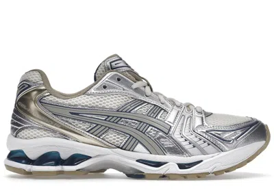 Pre-owned Asics Men's  Gelkayano 14 Champagne Sneakers In Cream/pure Silver