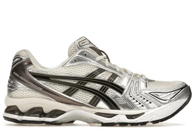 Pre-owned Asics Men's  Gelkayano 14 Metallic Plum Sneakers In Cream/black