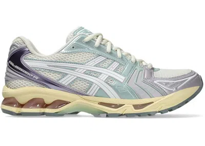 Pre-owned Asics Men's  Gelkayano 14 Sneakers In Cream/dusk Violet In Multi