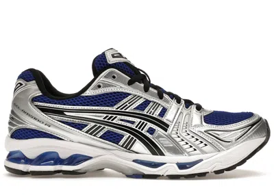 Pre-owned Asics Men's  Gelkayano 14 Sneakers In Monaco Blue/black/silver In Multi