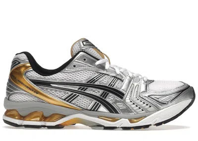 Pre-owned Asics Men's  Gelkayano 14 Sneakers In White/pure Gold