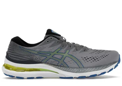 Pre-owned Asics Men's  Gelkayano 28 Grey Sneakers In Sheet Rock/hazard Green