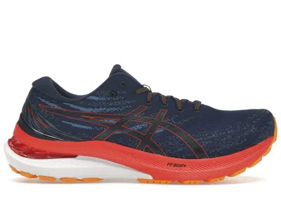 Pre-owned Asics Men's  Gelkayano 29 Sneakers In Deep Ocean/cherry Tomato