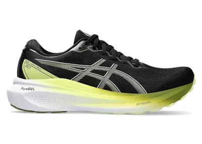 Pre-owned Asics Men's  Gelkayano 30 Sneakers In Black/glow Yellow In Multi
