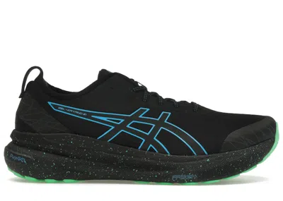 Pre-owned Asics Men's  Gelkayano 31 Liteshow Black Sneakers In Lite Show/ Digital Aqua In Blue