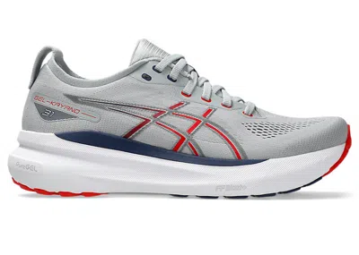 Pre-owned Asics Men's  Gelkayano 31 Sneakers In Piedmont Grey/fiery Red