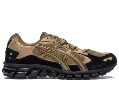 Pre-owned Asics Men's  Gelkayano 5 360 Awake Ny Sneakers In Gold/black