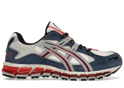 Pre-owned Asics Men's  Gelkayano 5 360 Navy Red Sneakers In Cream/piedmont Grey