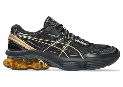 Pre-owned Asics Men's  Gelkinetic Fluent Gold Sneakers In Black