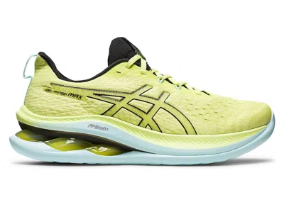 Pre-owned Asics Men's  Gelkinsei Max Sneakers In Glow Yellow/black
